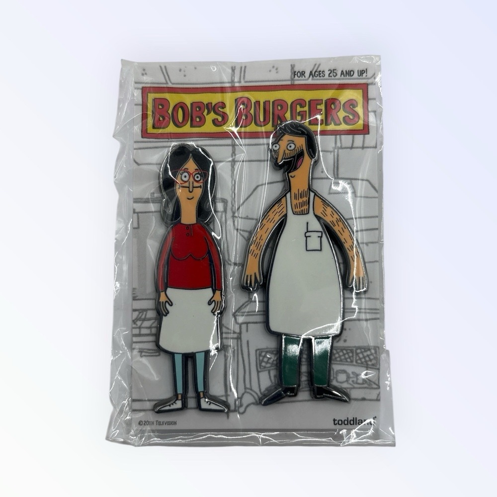 TODDLAND X BOBS BURGERS Comic Con 50th Exclusive Enamel Pin SDCC Bob & Linda